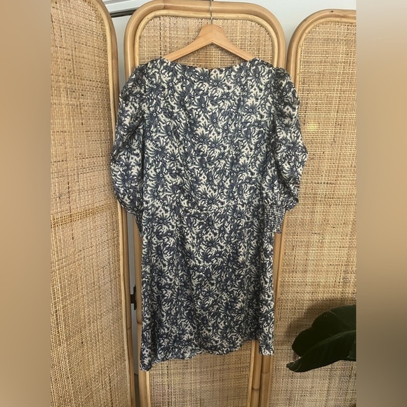 Cinq à Sept Women's Blue Lucinda Floral Print Ruffled Dress - Picture 10 of 13